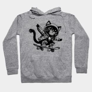 Skater cat Hoodie